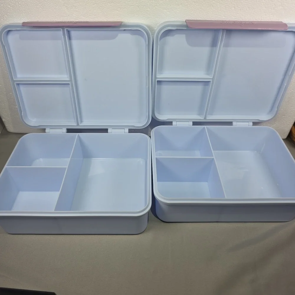 2 Cat & Jack Horses Bento Box Lunch Containers Purple 3-Compartment